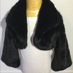 American Girl crop faux fur girls size 8